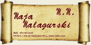 Maja Malagurski vizit kartica